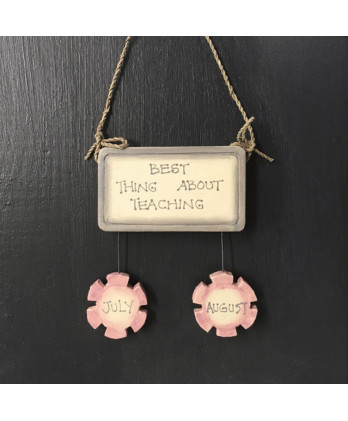 Καδράκι Ξύλινο Κρεμαστό Με Μήνυμα The best thing about teaching 9εκ