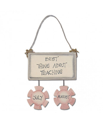 Καδράκι Ξύλινο Κρεμαστό Με Μήνυμα The best thing about teaching 9εκ