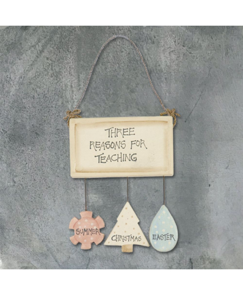 Καδράκι Ξύλινο Κρεμαστό Με Μήνυμα Three reasons 9εκ
