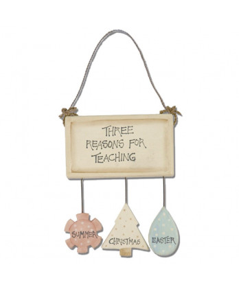 Καδράκι Ξύλινο Κρεμαστό Με Μήνυμα Three reasons 9εκ
