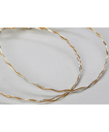 Στέφανα Χειροποίητα Επαργυρωμένα Vintage Με Διπλές Στριφτές Βέργες Κυματιστές Πλεγμένες Σε Ασημί Και Χρυσό Χρώμα