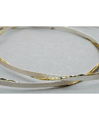 Στέφανα Χειροποίητα Επαργυρωμένα Vintage Με Πλατιά Ασημένια Βέργα Και Μία Χρυσή Λεπτή