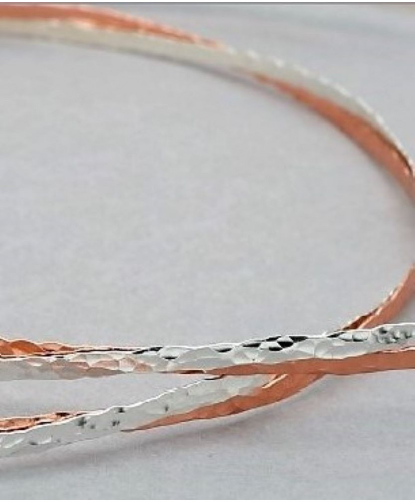 Στέφανα Χειροποίητα Επαργυρωμένα Vintage Με Διπλές Ανάγλυφες Βέργες Σε Ασημί Και Ροζ Gold Χρώμα