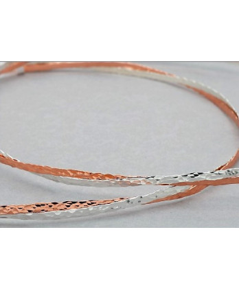 Στέφανα Χειροποίητα Επαργυρωμένα Vintage Με Διπλές Ανάγλυφες Βέργες Σε Ασημί Και Ροζ Gold Χρώμα