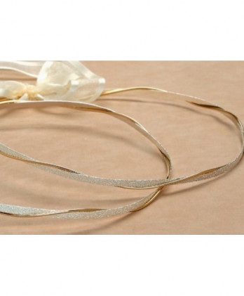 Στέφανα Χειροποίητα Επαργυρωμένα Vintage Με Διπλές Βέργες Μία Σαγρέ Και Μία λεπτή Σε Χρυσό Χρώμα