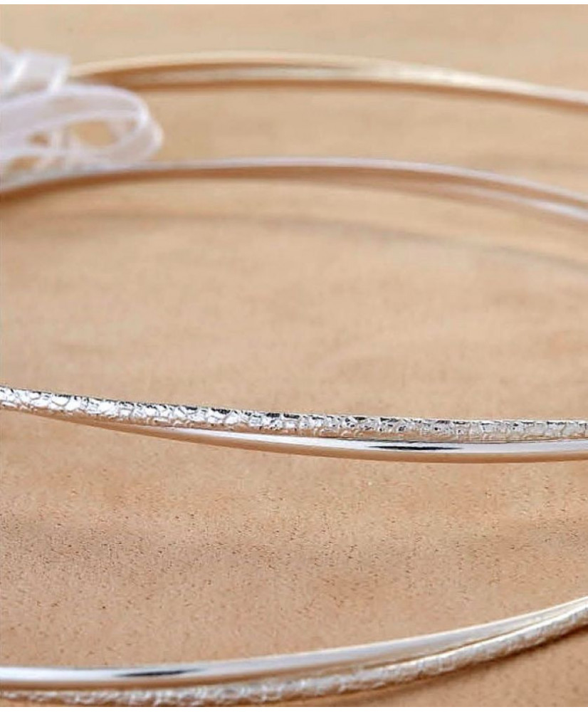 Στέφανα Χειροποίητα Επαργυρωμένα Vintage Με Διπλές Στρογγυλές Βέργες Σε Ασημί Χρώμα