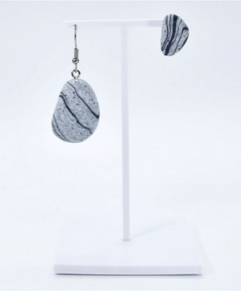 Σκουλαρίκια Pebble συνδυασμός κρεμαστό με καρφάκι