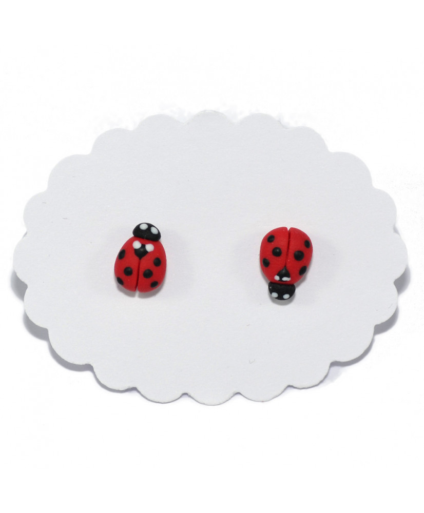 Σκουλαρίκια πασχαλίτσες καρφωτά παιδικά