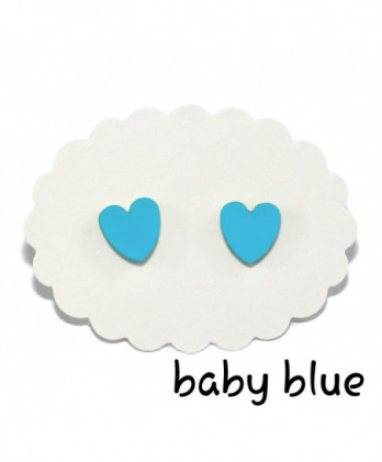 Σκουλαρίκια καρδούλες γαλάζιο