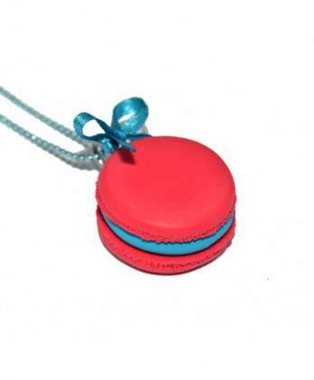 Κολιέ μακρύ μακαρόν κόκκινο