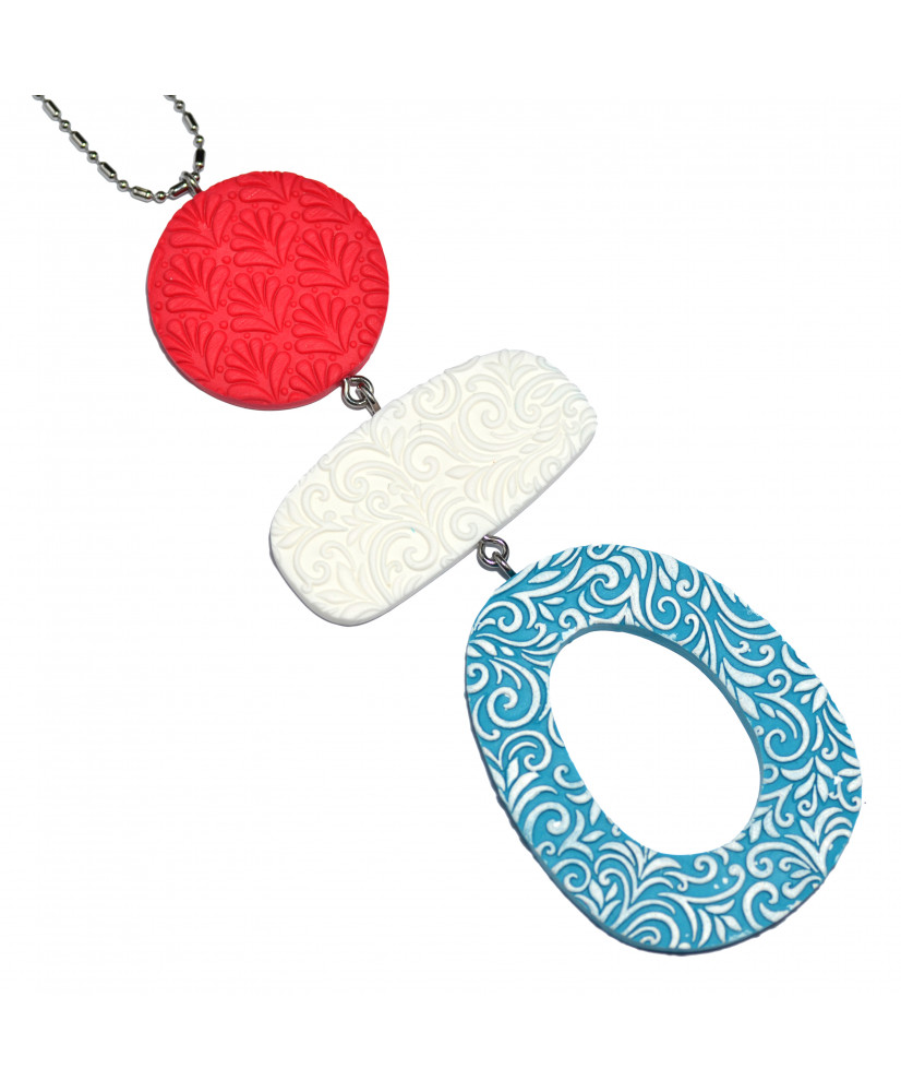 Κολιέ μακρύ με τρία στοιχεία