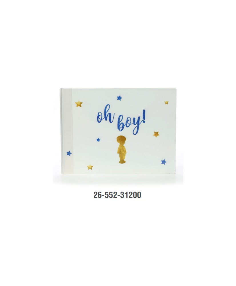 Βιβλίο Eυχών Bάπτισης Για Αγόρι Με Θέμα Αγοράκι Και Αστέρια