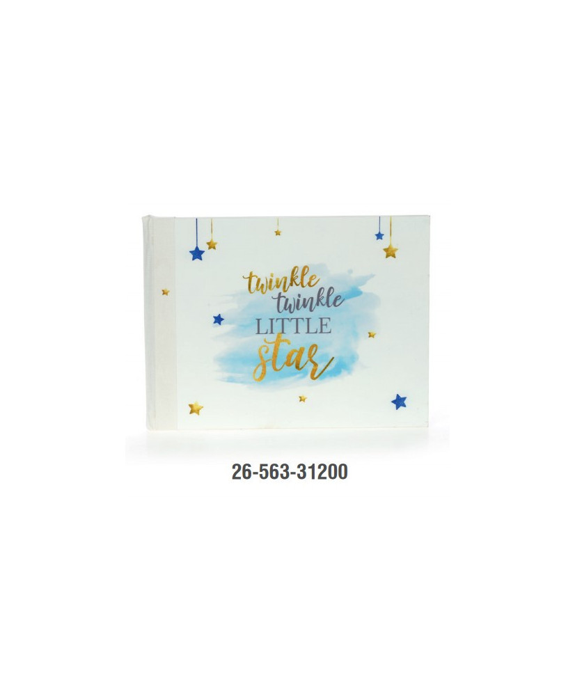 Βιβλίο Eυχών Bάπτισης Για Κορίτσι Με Θέμα Little Star Και Αστεράκια