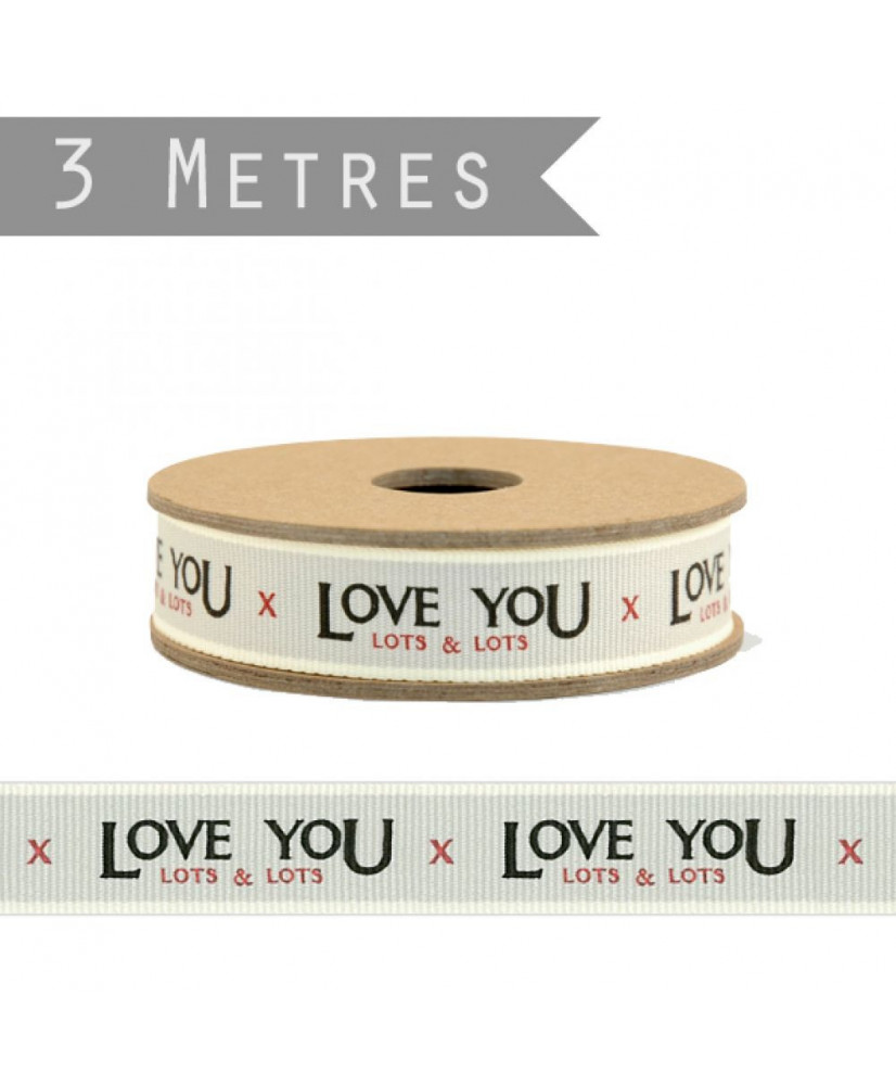 Κορδέλα Με Μήνυμα Love You Lots & Lots 3μ