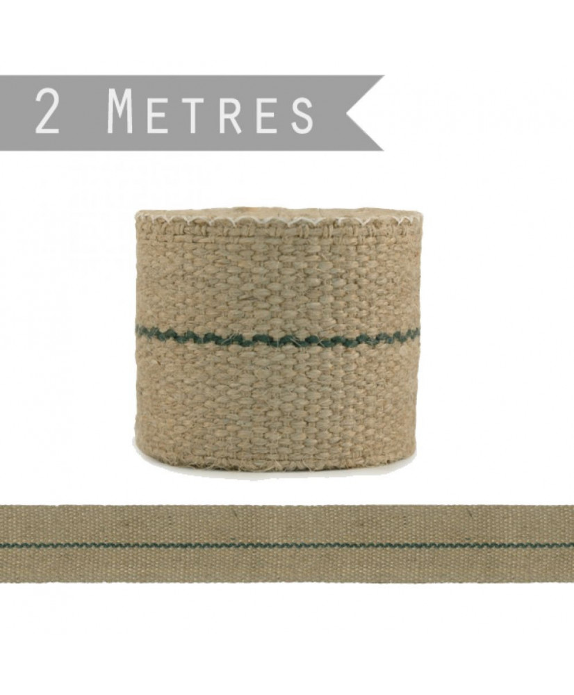 Κορδέλα Με Υφασμα Ούγιας Σε Φυσικό Χρώμα 2μ