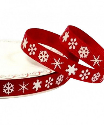 Κορδέλα Γκρο Με Νιφάδες Σε...