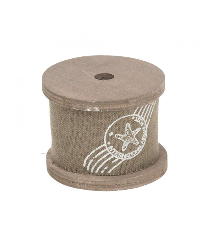 Κορδέλα Απο Ύφασμα Σε Μπλε Μπεζ Και Λευκή Στάμπα 3μ