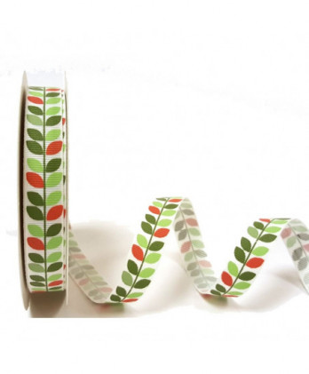 Κορδέλα Γκρο Με Σχέδιο Κληματόφυλλα 25μ.