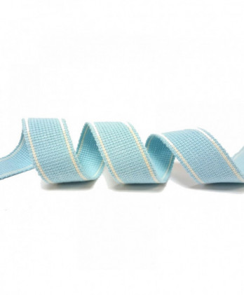 Κορδέλα Βαμβακερή Ούγιας Ιμάντας Σε Σιέλ Χρώμα 15μ