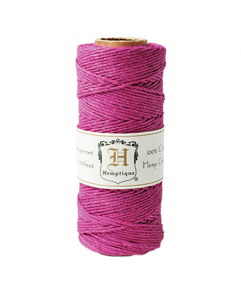 Κορδόνι Κάνναβης Με Σκούρα Ροζ Κλωστή