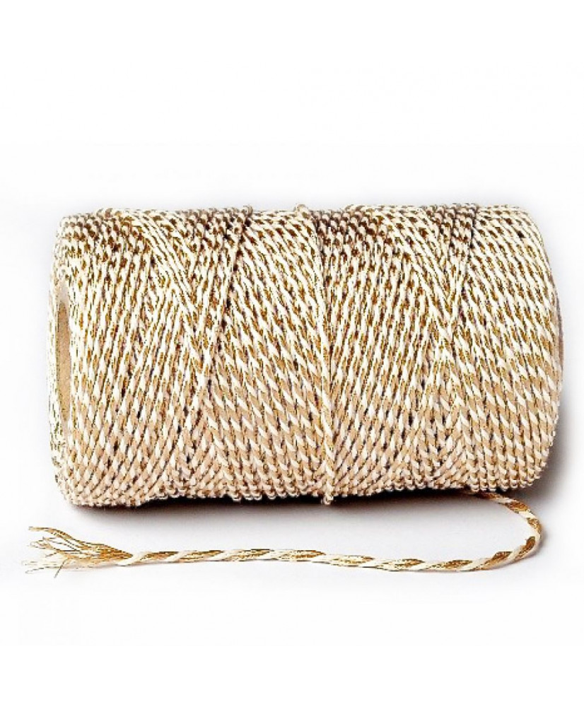 Κορδόνι Bakers Σε Χρυσό Μεταλλικό Χρώμα 100μ