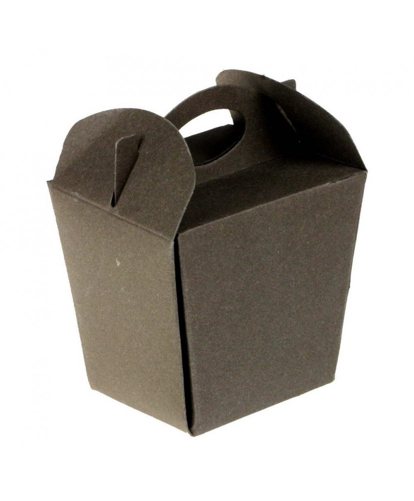 Κουτί Σε Noodle box Σχέδιο Σε Σκούρο Καφέ Χρώμα 5,5x7x9,5εκ