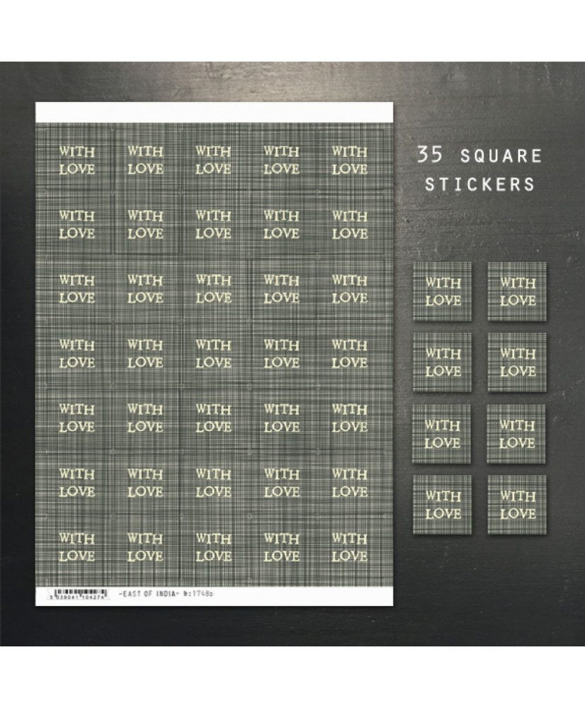 Αυτοκόλλητα Με Σκούρο Φόντο Και Μήνυμα With Love