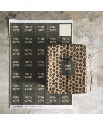 Αυτοκόλλητα Με Σκούρο Φόντο Και Μήνυμα With Love