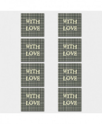 Αυτοκόλλητα Με Σκούρο Φόντο Και Μήνυμα With Love