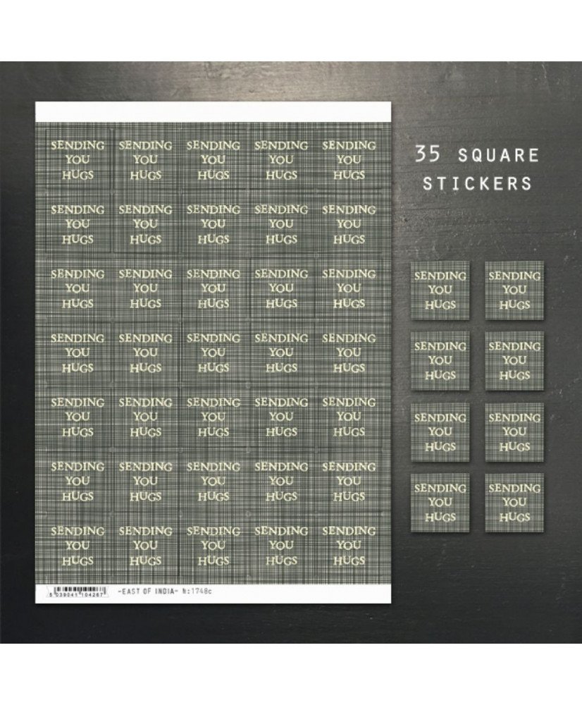 Αυτοκόλλητα Με Σκούρο Φόντο Και Μήνυμα Sending You Hugs