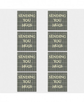 Αυτοκόλλητα Με Σκούρο Φόντο Και Μήνυμα Sending You Hugs