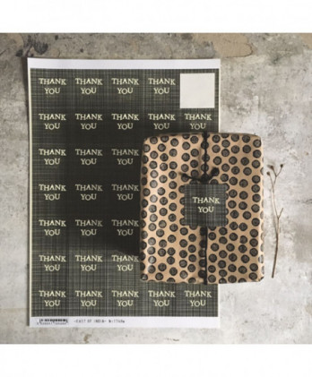 Αυτοκόλλητα Με Σκούρο Φόντο Και Μήνυμα Thank you
