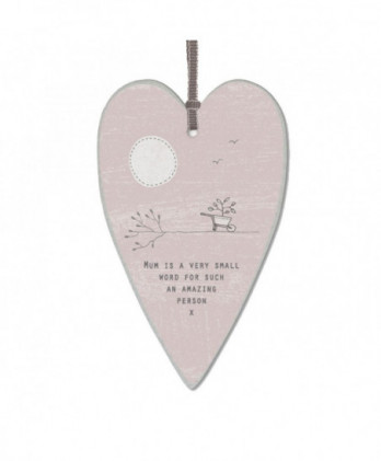 Ετικέτα καρδιά Σε Ροζ Απαλό Χρώμα Με Μήνυμα Mum is a small word…
