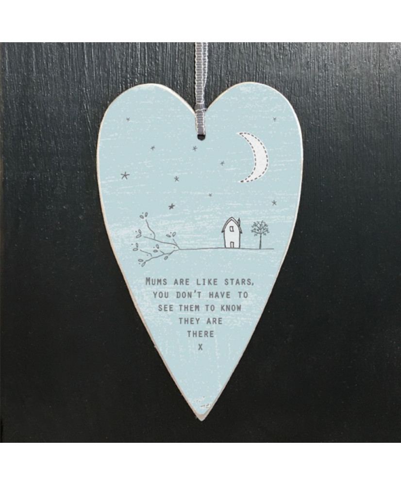 Ετικέτα καρδιά Σε Γαλάζιο Χρώμα Με Μήνυμα Mums are stars…
