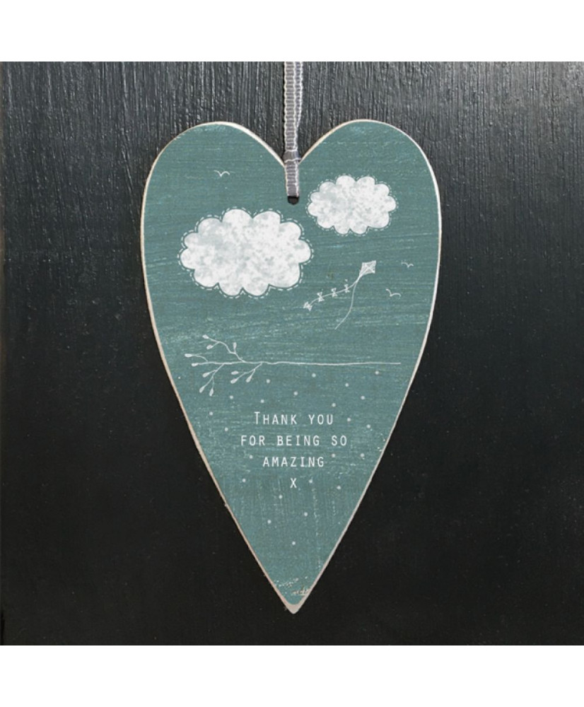 Ετικέτα καρδιά Σε Πράσινο Χρώμα Με Μήνυμα Thanks so amazing…