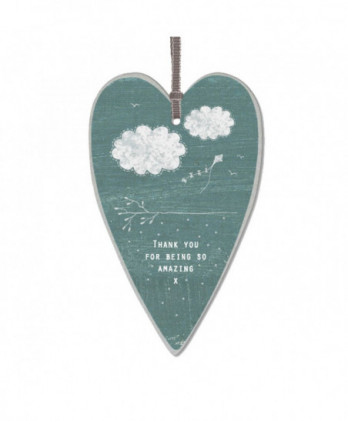 Ετικέτα καρδιά Σε Πράσινο Χρώμα Με Μήνυμα Thanks so amazing…