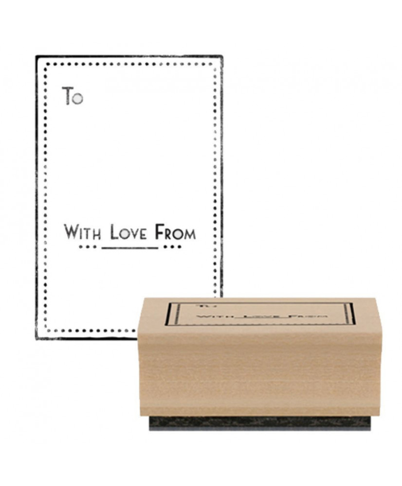 Σφραγίδα Ξύλινη Χειροποίητη Από Καουτσούκ Και Μήνυμα To….. With love from