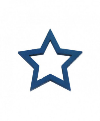 Περίγραμμα Αστεριού Από ξύλο Σε Μπλε Χρώμα