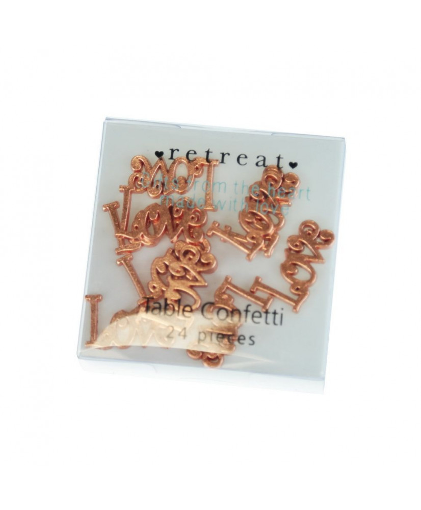 Μεταλλικές Λέξεις Love Σε Ροζ Χρυσό Χρώμα Σετ 24τεμ