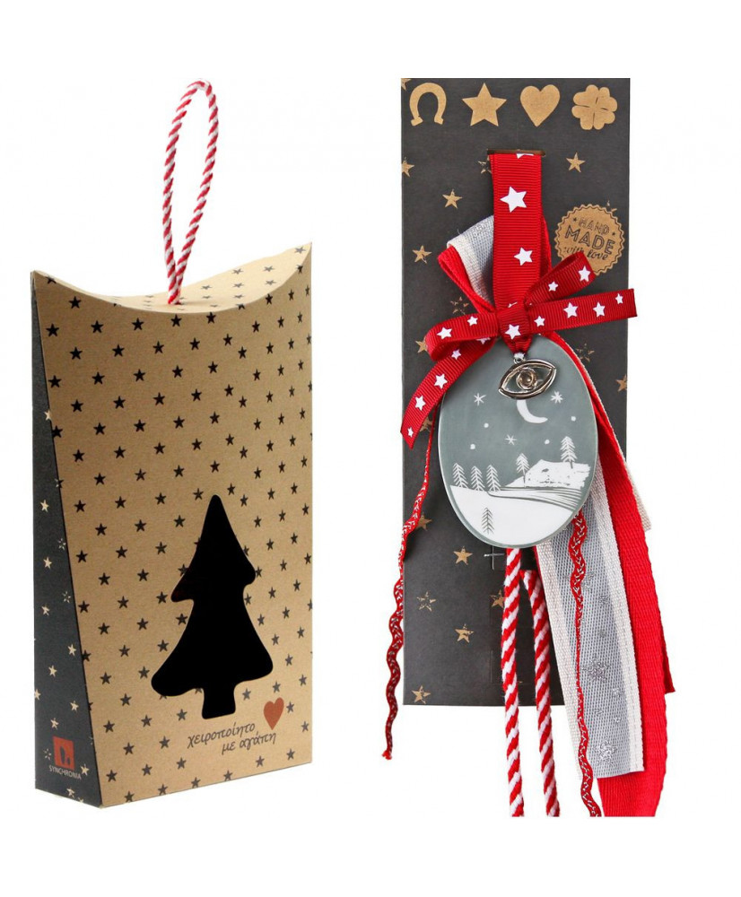 Γούρι Με Πορσελάνη Οβάλ Memories