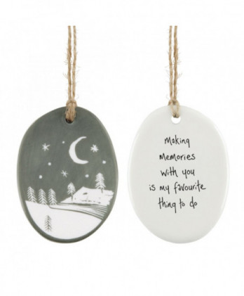 Γούρι Με Πορσελάνη Οβάλ Memories