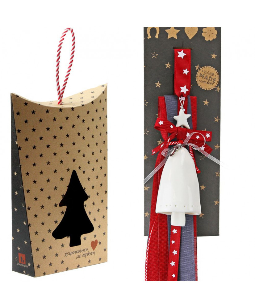 Γούρι Με Πορσελάνινη Καμπάνα Δέντρο