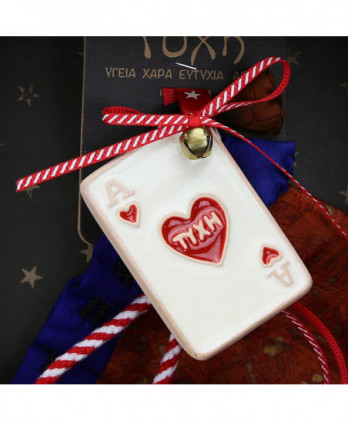 Γούρι Με Κεραμικό Στολίδι Μικρό Άσσο