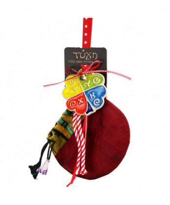 Γούρι Με Κεραμικό Στολίδι Τριφύλλι