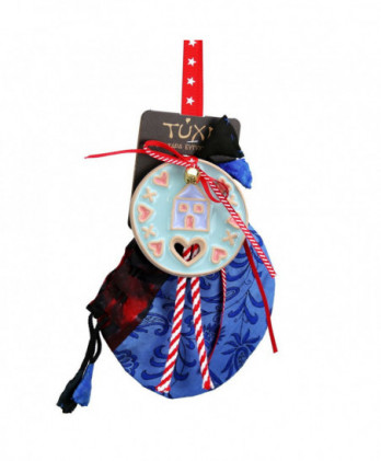 Γούρι Με Κεραμικό Στολίδι Σπίτι Παστέλ