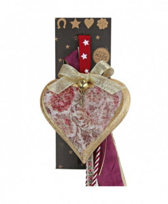 Γούρι Με Vintage Ξύλινη Καρδιά Bizzaza