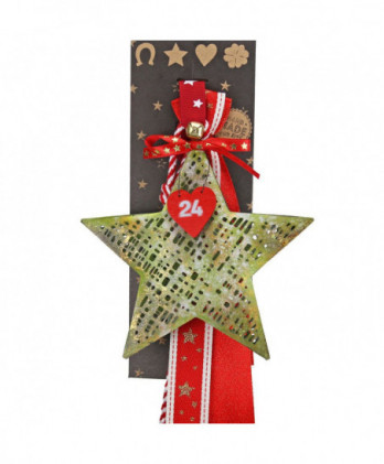 Γούρι Με Αστέρι Πράσινο Από Πλέγμα