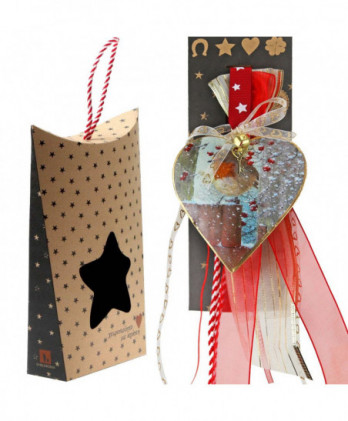 Γούρι Μεταλλική Καρδιά Με...