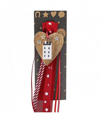 Γούρι Με Καρδιά Και Σπιτάκι Σε Στολίδι