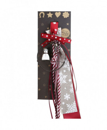 Γούρι Με Συρμάτινο Μπάλα Και Χιονάνθρωπο